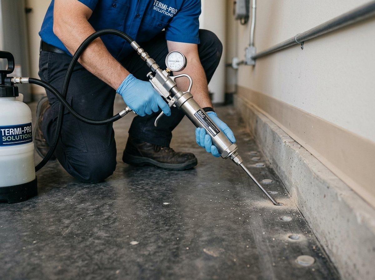 Ground Floor Drilling and Chemical Injection for Termite Eradication